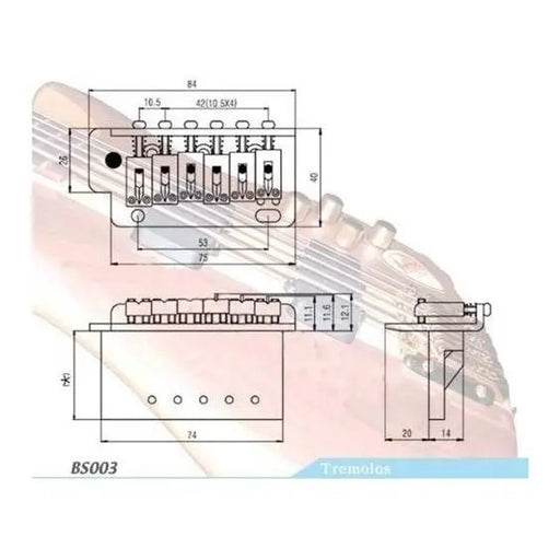 Puente Guitarra Eléctrica Con Trémolo Bs003 - vista 2