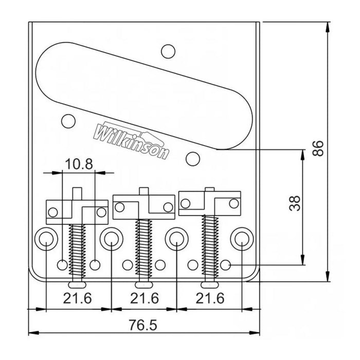Puente Guitarra Telecaster Wilkinson WTB - vista 3
