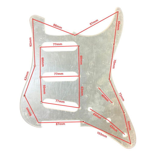 Pickguard - Placa Stratocaster SSS Transparente - vista 2