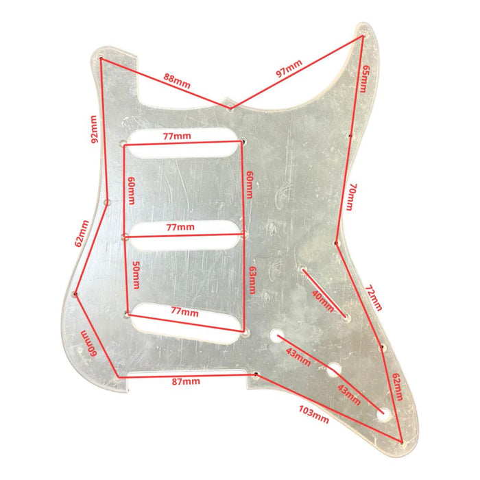 Pickguard - Placa Stratocaster SSS Transparente - vista 2
