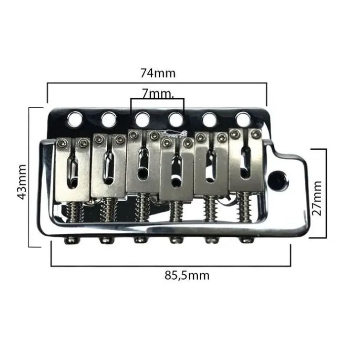 Puente Guitarra Eléctrica Wilkinson Wvpc Cr 6 Tornillos - vista 3