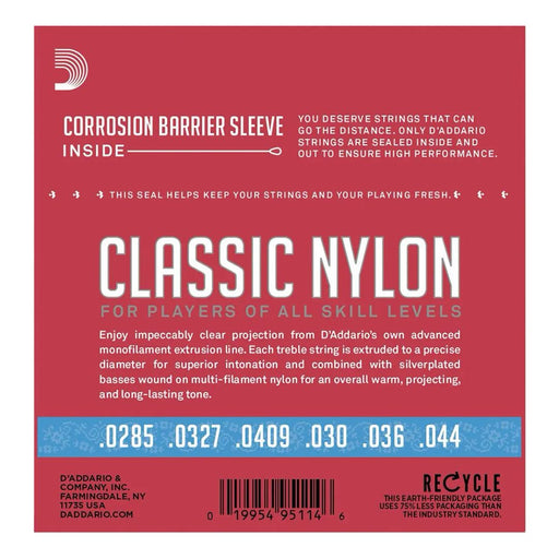 Cuerdas Clásica Nylon D'Addario EJ27H Alta Tensión - vista 2
