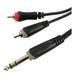 Cable Plug Stereo 6.3 a 2 RCA Plug 3 Mts Samurai RAYC-110L3 - vista 2