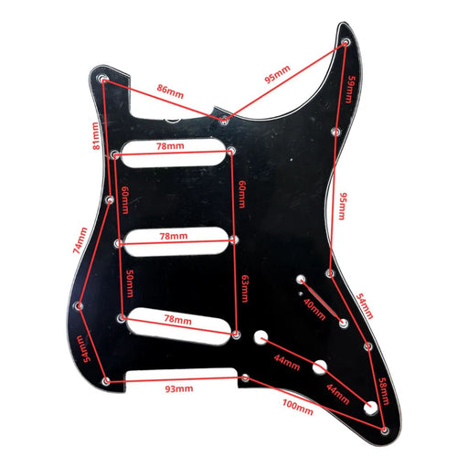Pickguard - Placa Stratocaster SSS Negro - vista 2