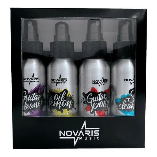 Kit limpieza guitarra y bajo Novaris Music 40 ml - contenido del set